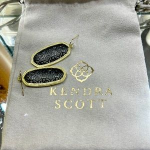 Kendra Scott Earrings…. Black with Gold trimming.. Pink with Gold trimming..